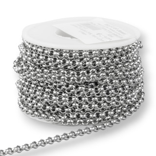 Steel Chain Rolo' Round 2.5mm 15 Meters