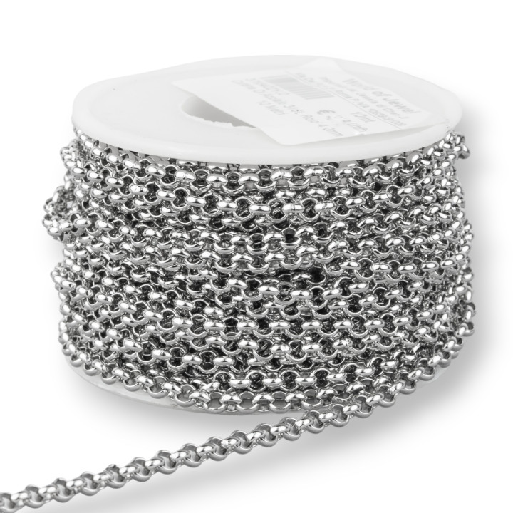 Steel Chain Rolo' Round 2.5mm 15 Meters