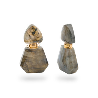 MOD6 Composant pendentif bouteille de pierres précieuses 24x38mm 2pcs Labradorite MOD2