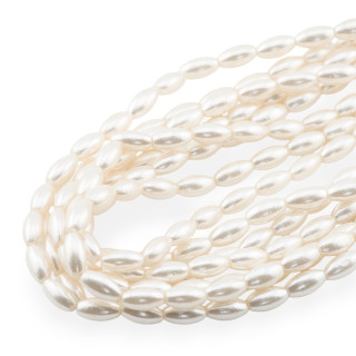 Weiße Mallorca-Reisperlen 5x10mm