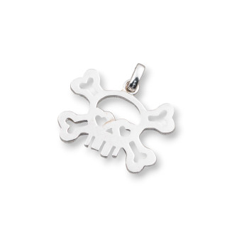 925 Silver Pendant Pirate Skull 19x17mm