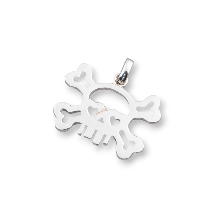 Colgante Calavera Pirata De Plata 925 19x17mm