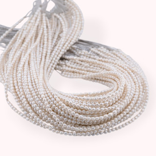 Perle Di Fiume Microperle Chicco Di Riso 4-5mm A++ Bianco