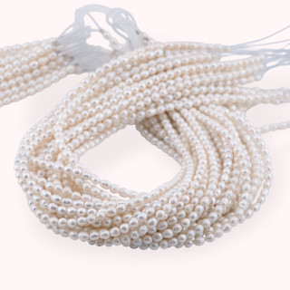 Perle Di Fiume Microperle Chicco Di Riso 5-6mm A++ Bianco