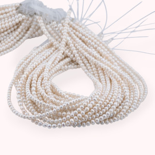 Perle Di Fiume Microperle Tondo 5,0mm A  Bianco