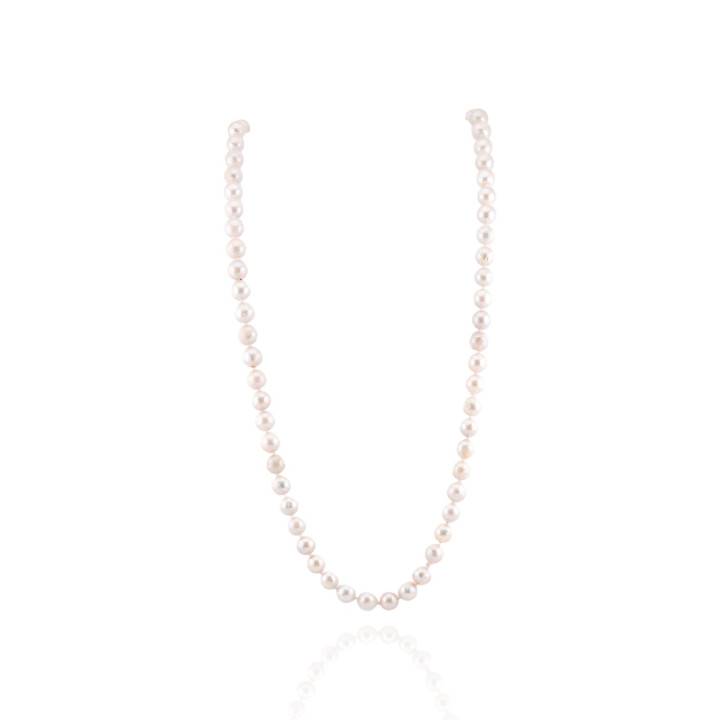 Collana Charlestone Di Perle Di Fiume Barocche 90cm