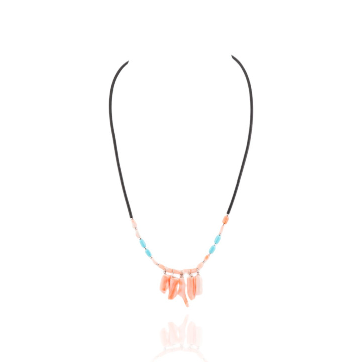 Collana Di Argento 925 Con Catena Ovale E Gocce Di Agata Bianca Sfaccettata 50+9cm