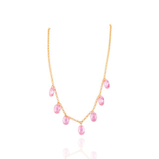 Collana In Argento 925 E Zirconi A Sfera Sfaccettata