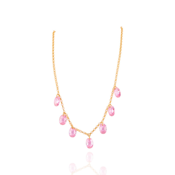 Collana In Argento 925 E Zirconi A Sfera Sfaccettata