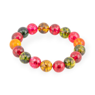 Bracciale Elastico Di Cristallo Tormalinato 12mm