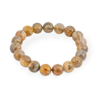 Bracciale Elastico Di Quarzo Rutilato Nero Grezzo Tondo Liscio (PEE) 11mm