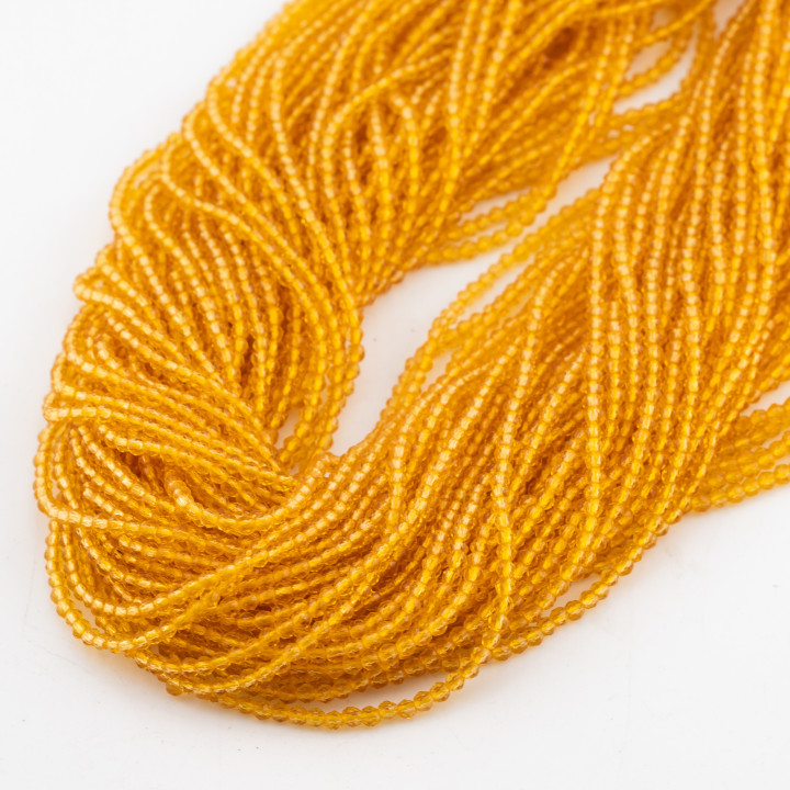 Zirconi Sintetici Perlina Tonda Sfaccettata Diamond Cut 2mm Citrino