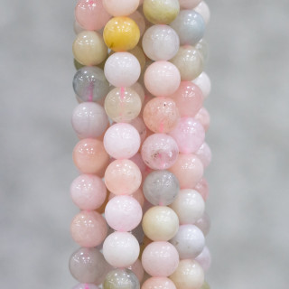 Aguamarina Berilo Morganita Multicolor Liso Redondo 06mm Claro