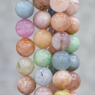 Aguamarina Berilo Morganita Multicolor Liso Redondo 10mm