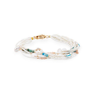 Bracciale Bijoux Con Perle Zirconi e Chiusura