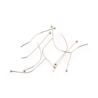 Chiodini Spilli Di Ottone Testa Tonda Pallina 0,6x20mm 1 kg Rodiato