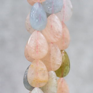 Gouttes Plates Facettes Aigue Marine Béryl Multicolore 13x18mm