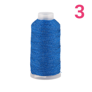 Filo Di Poliestere Intrecciato Diamantato Per Macrame' E Ricamo Misura 3 - 1 Bobina 80mt Blu Intenso