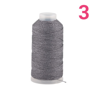 Filo Di Poliestere Intrecciato Diamantato Per Macrame' E Ricamo Misura 3 - 1 Bobina 80mt Grigio Medio