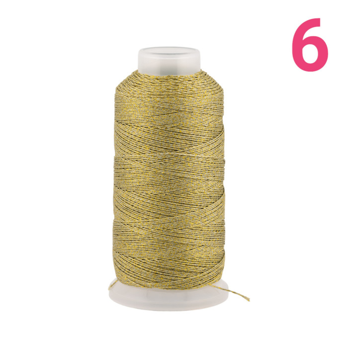 Filo Di Poliestere Intrecciato Diamantato Per Macrame' E Ricamo Misura 6 - 1 Bobina 80mt