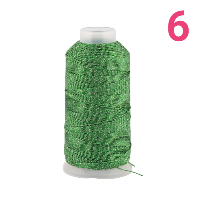 Filo Di Poliestere Intrecciato Diamantato Per Macrame' E Ricamo Misura 6 - 1 Bobina 80mt