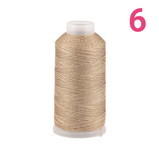 Filo Di Poliestere Intrecciato Diamantato Per Macrame' E Ricamo Misura 6 - 1 Bobina 80mt