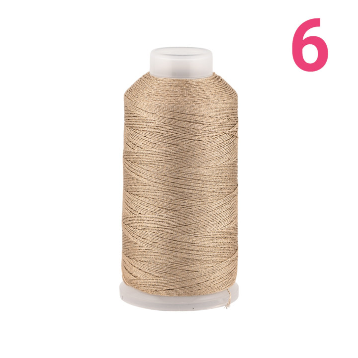 Filo Di Poliestere Intrecciato Diamantato Per Macrame' E Ricamo Misura 6 - 1 Bobina 80mt