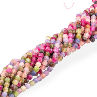 Giada Taglio Rigido Cubo Sfaccettato 6mm Mix