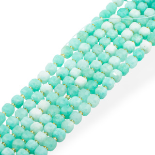 Giada Taglio Rigido Cubo Sfaccettato 8mm Amazzonite