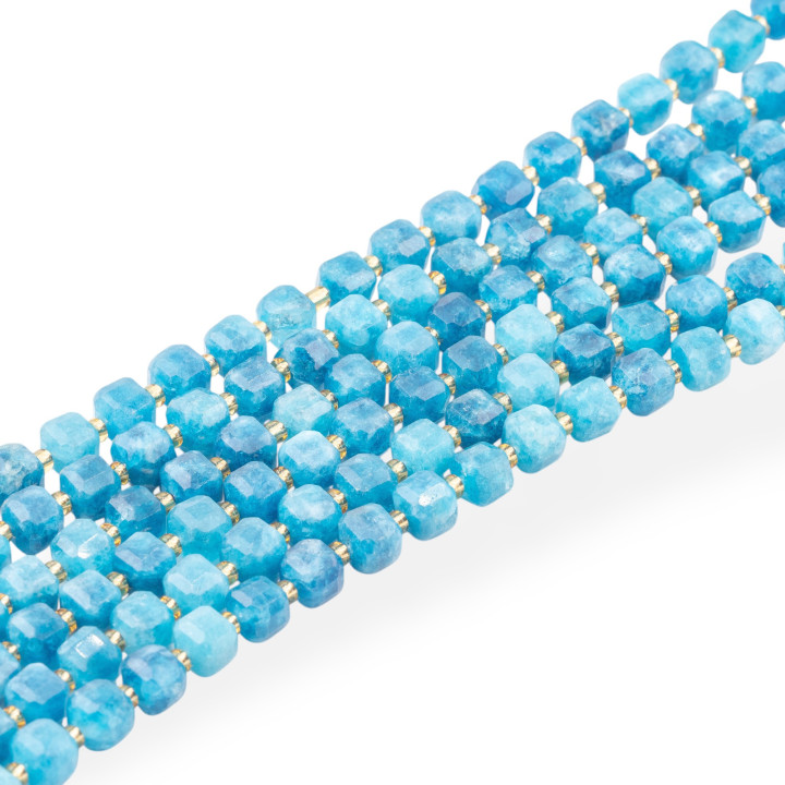 Giada Taglio Rigido Cubo Sfaccettato 8mm Apatite