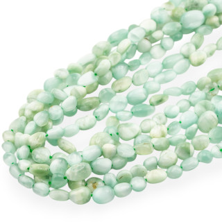 Larimar Verde Sasso Burattato 6x8mm