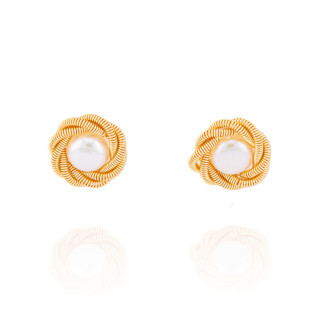 Orecchini Di Bronzo Handsmade Con Perle Di Fiume