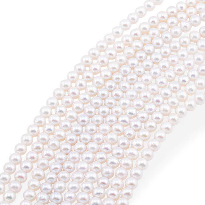 Perle di Fiume Tonde 4,5-5,0mm AAAA Bianco
