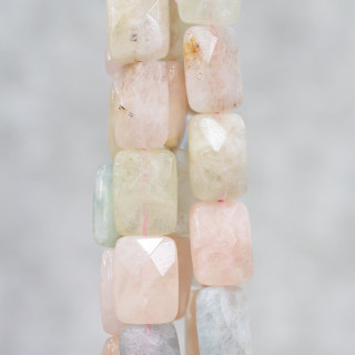 Aigue Marine Béryl Multicolore Plat Rectangle Facette 10x14mm