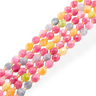 Giada Taglio Rigido Oliva Sfaccettata 8x10mm Multicolor