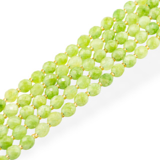 Giada Taglio Rigido Oliva Sfaccettata 8x10mm Peridot