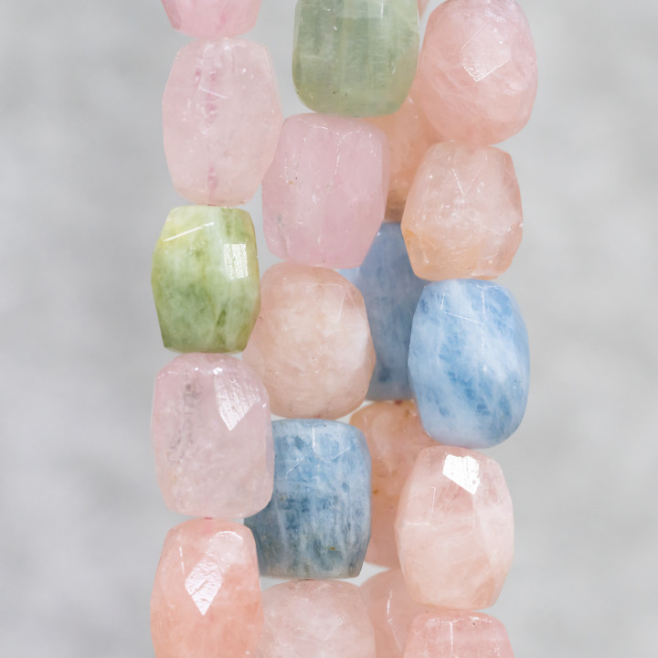 Acquamarina Berilli Multicolor Sasso Irregolare Sfaccettato 12x15mm
