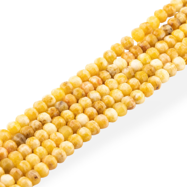 Giada Taglio Rigido Rondella Sfaccettata 8x5mm Giada Gialla