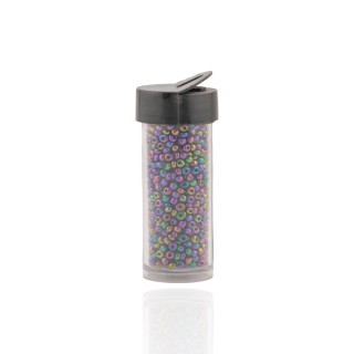 Conteria Di Vetro 2mm Con Contenitore 2,5x5,7cm 16gr Peacock