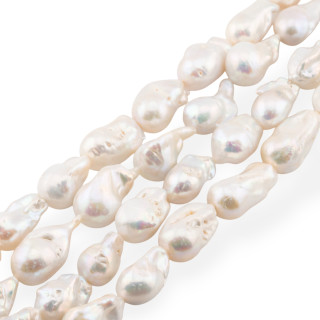Perle Di Fiume Barocche A Goccia (FWL) 85-90gr Bianco