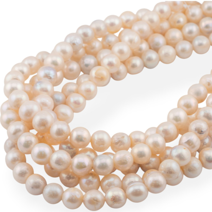 Perle di Fiume Tonde 10-11mm Linea Economica Bianco