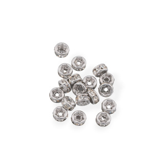 Distanziatore Rondelle Strass Di Acciaio  7mm 100pz