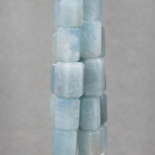 Aquamarine Milk Faceted Hexagonal Cylinder A Gradation 111g-120g