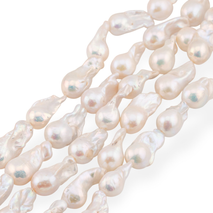 Perle Di Fiume Barocche A Goccia (FWL) 60-65gr 10-14mm Bianco