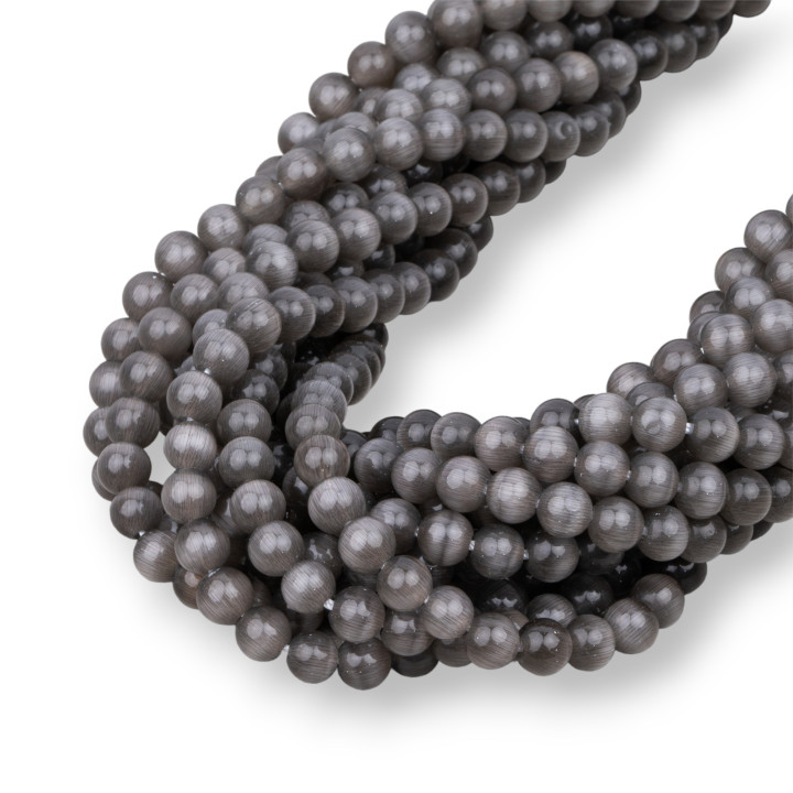 Occhio Di Gatto Grigio Tondo Liscio  8mm