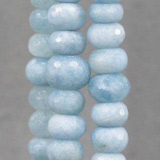 Aquamarine Milk Rondelle Faceted A Gradation 201g-210g
