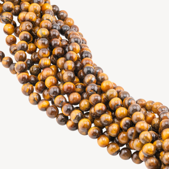 Smooth Round Yellow Tiger Eye 08mm