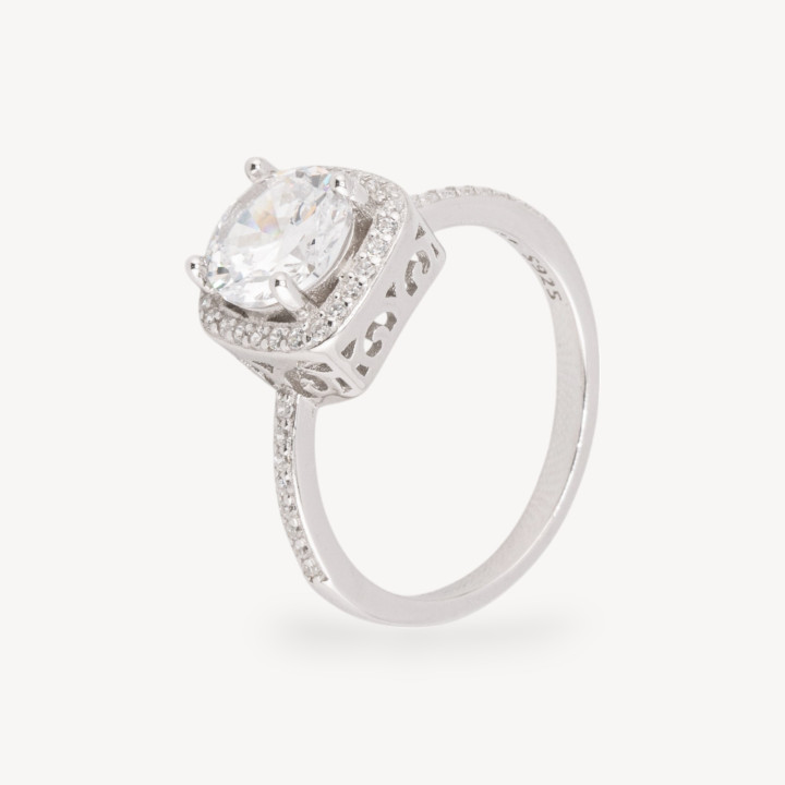 Anello Gioiello In Argento 925 Con Pietra Incastonata