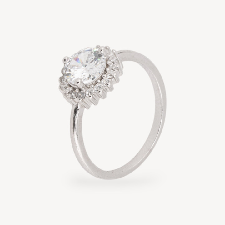 Anello Gioiello In Argento 925 Con Pietra Incastonata