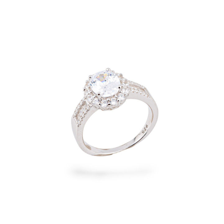 Anello Gioiello In Argento 925 Con Pietra Incastonata